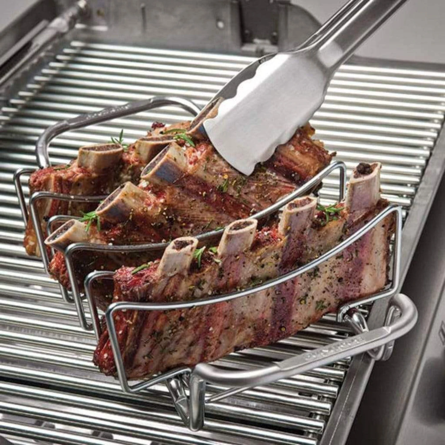 Broil King 15" Stainless Steel Imperial Rib And Roast Rack - Image 3