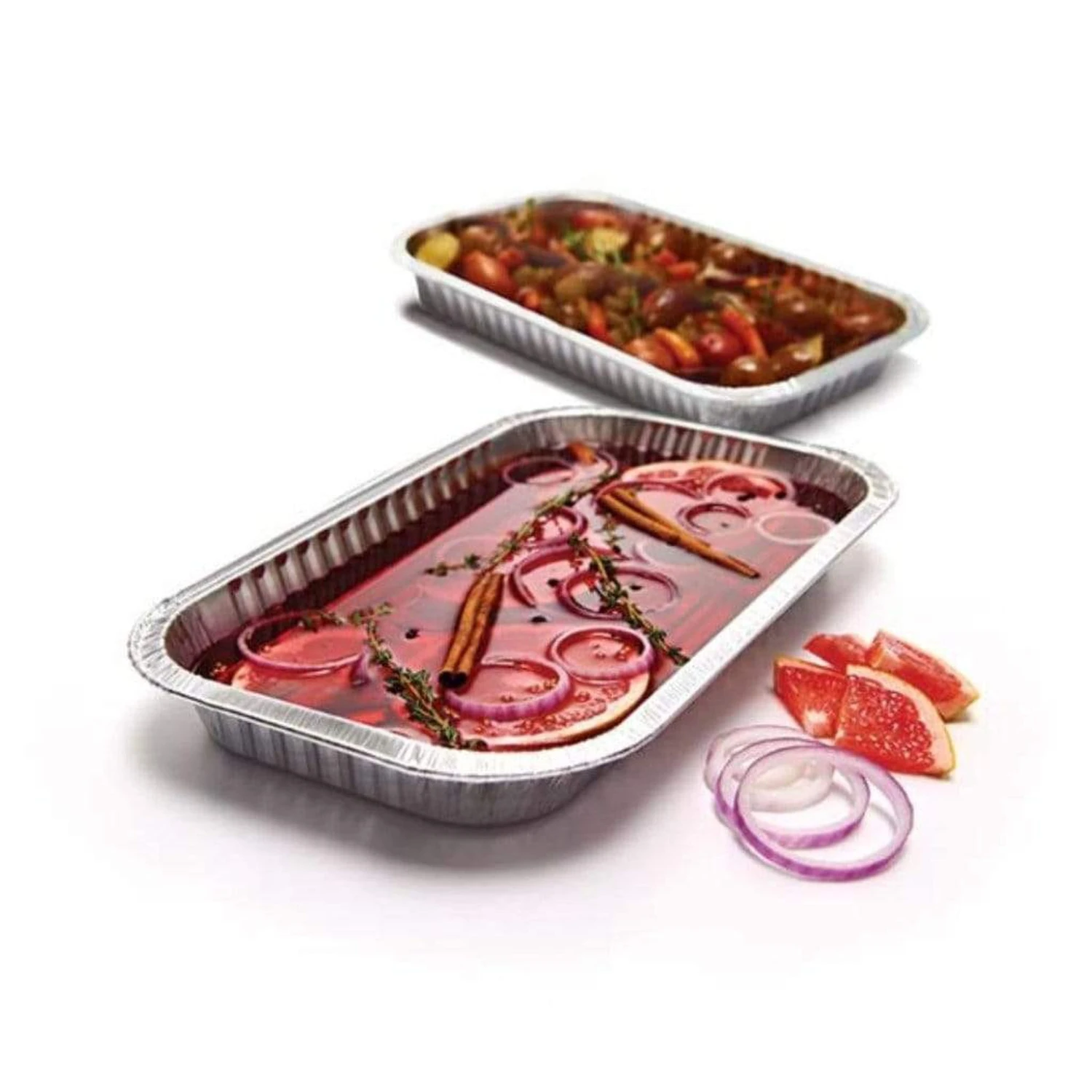 Broil King 3-Pack Narrow Aluminum Foil Drip Pan - Image 2