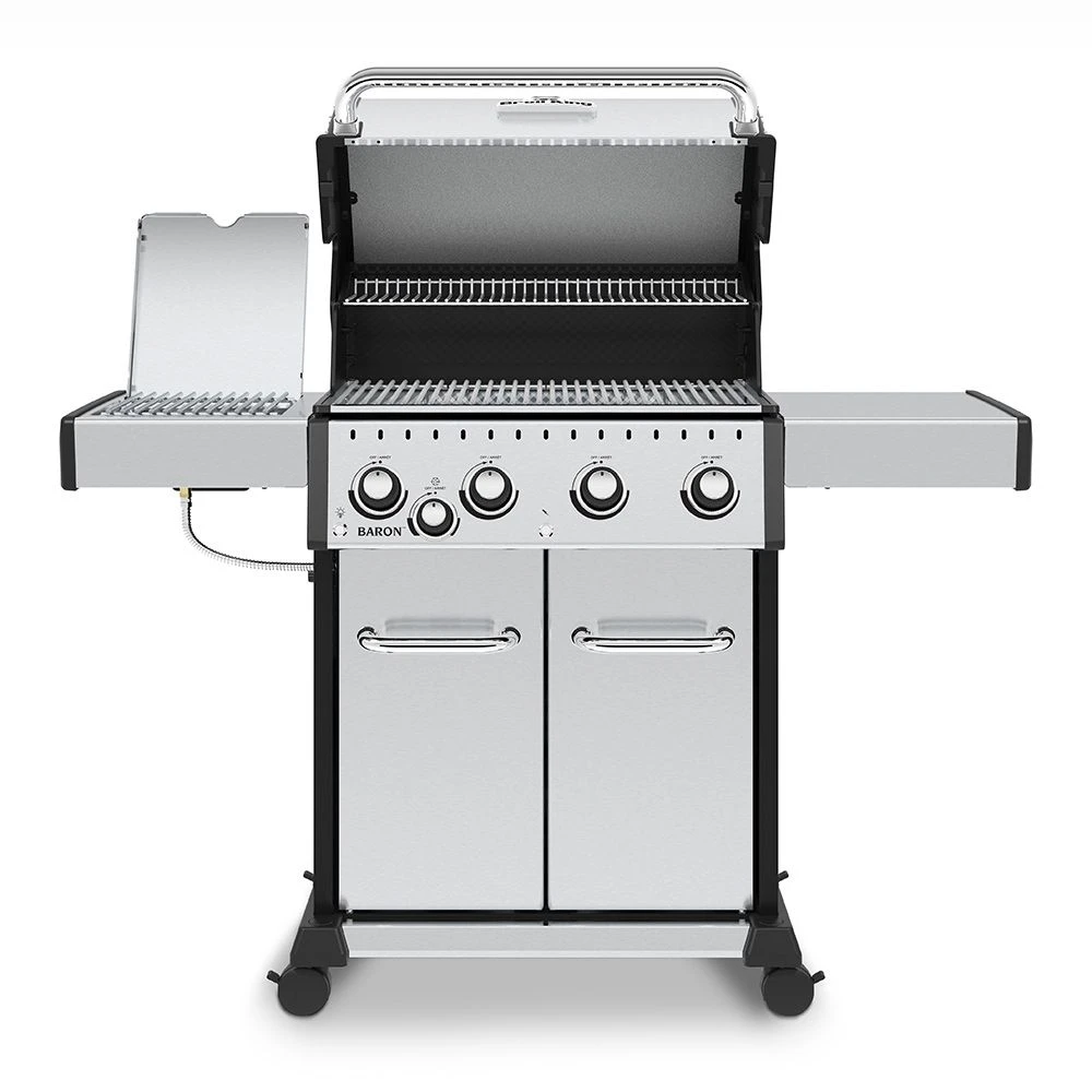 Broil King BR-S440 Baron S440 Pro Stainless Steel Infrared 4-Burner Gas Grill With Side Burner, 57-Inches - Image 2