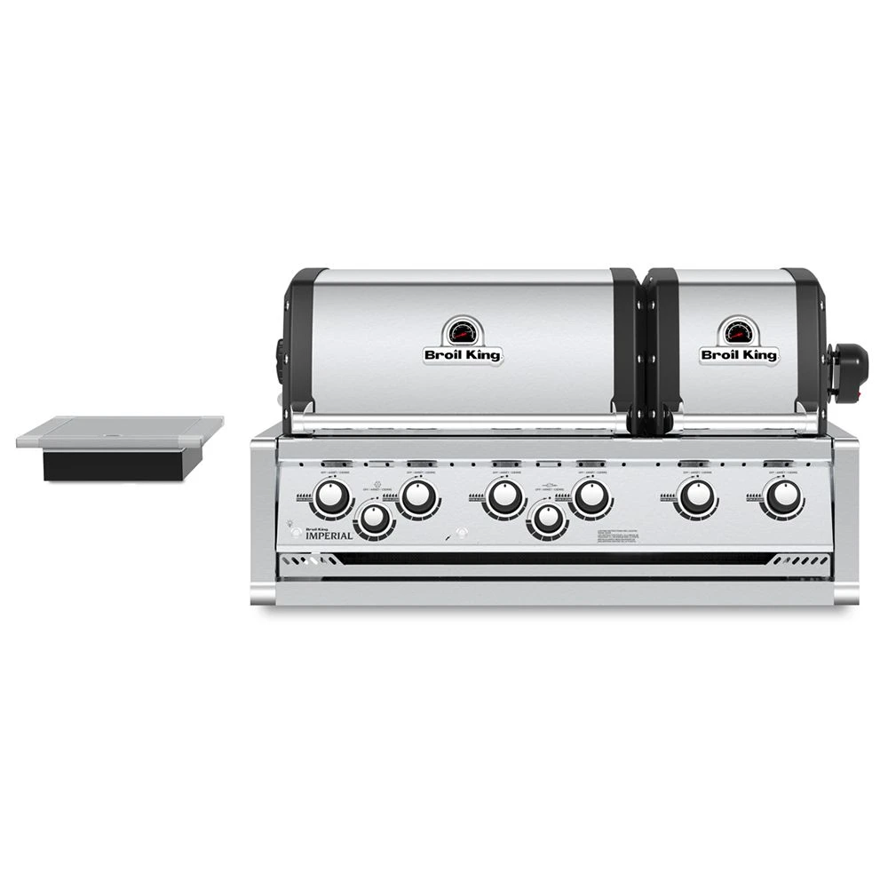 Broil King IMP-XLSBI Imperial XLS Dual Oven 6-Burner Built-In Grill With Side Burner, 38-Inches